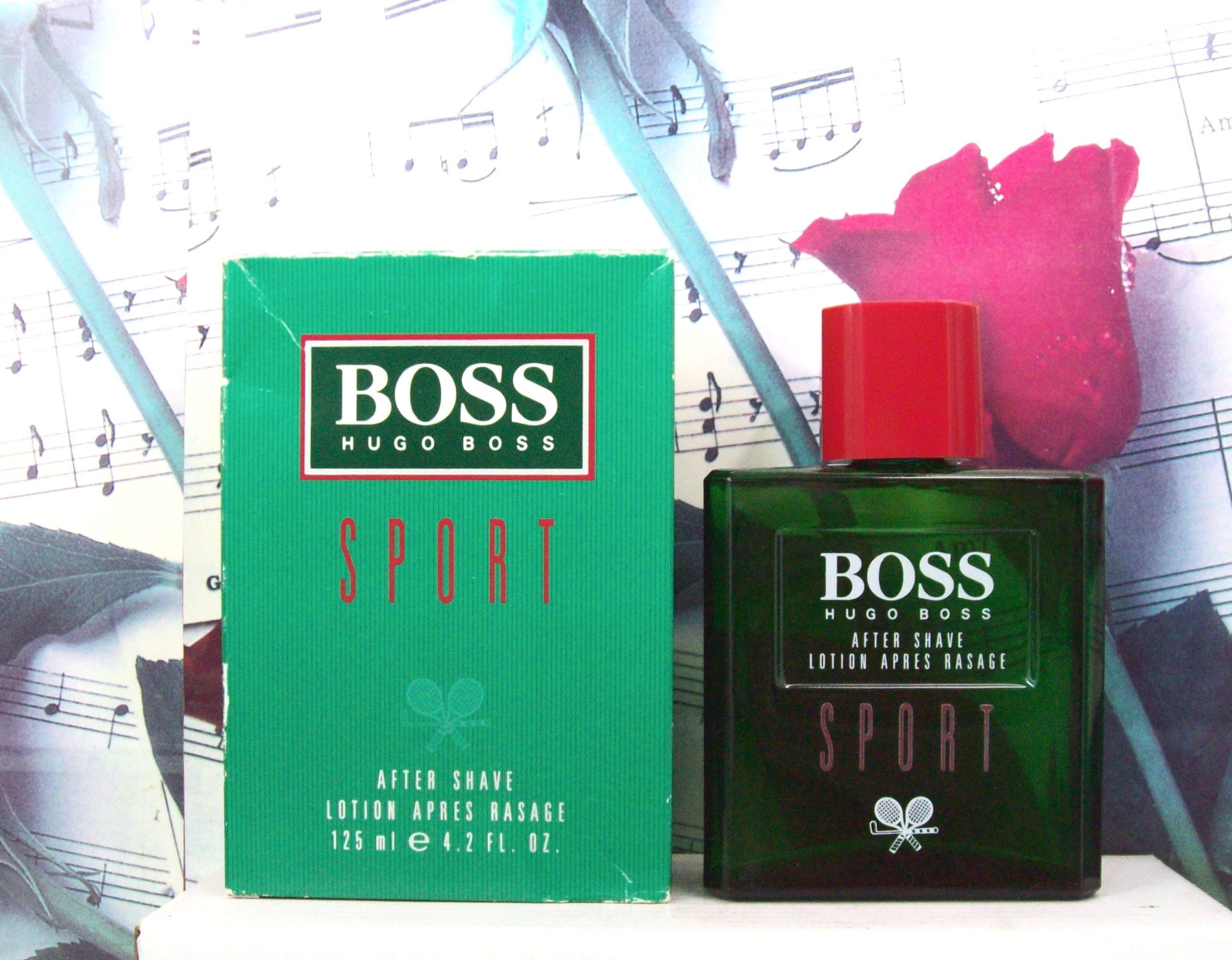 Boss Sport 4.2 OZ After Shave by Hugo Boss Vintage bottle front view