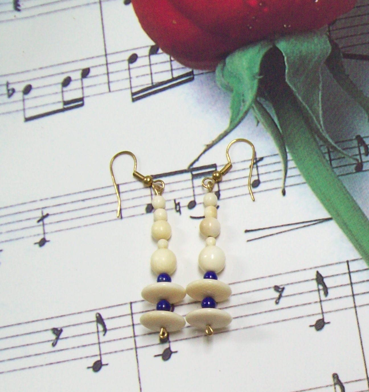 Pre-Ban Genuine Ivory Earrings Vintage 1980s Estate Jewelry