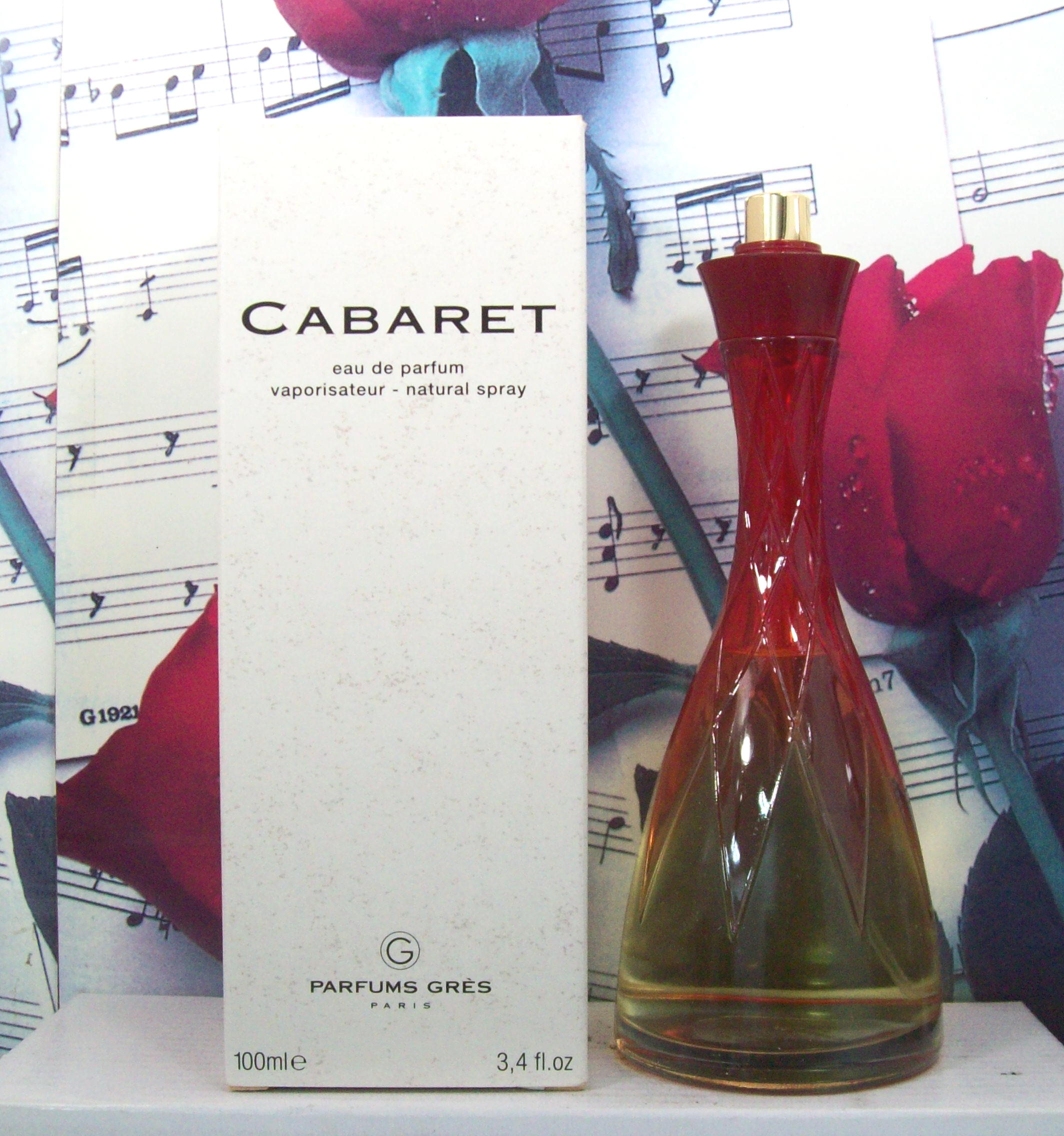 Cabaret Eau de Parfum Gres 3.4 OZ EDP spray bottle front view