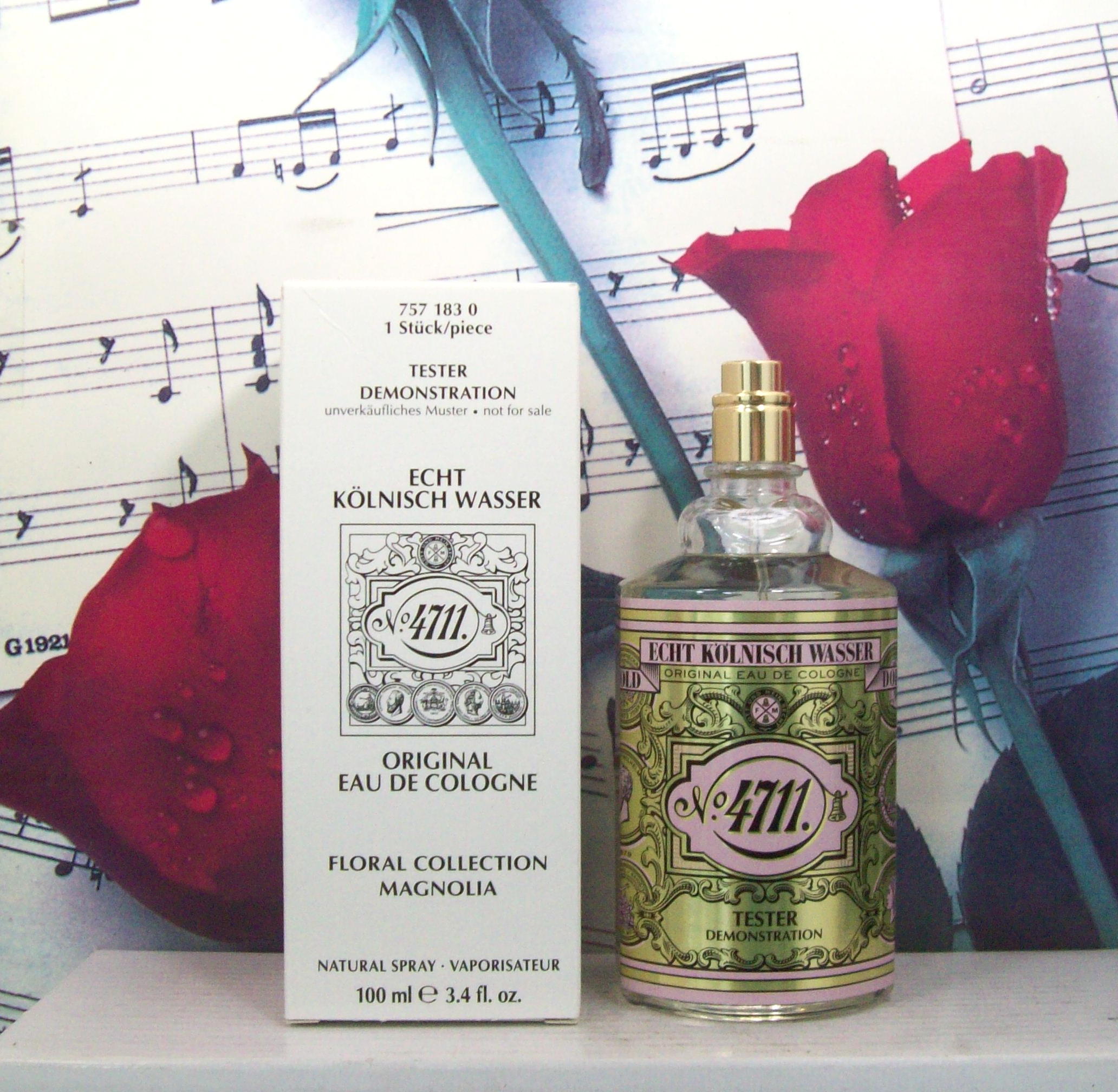 4711 Floral Collection Magnolia bottle front view on white background