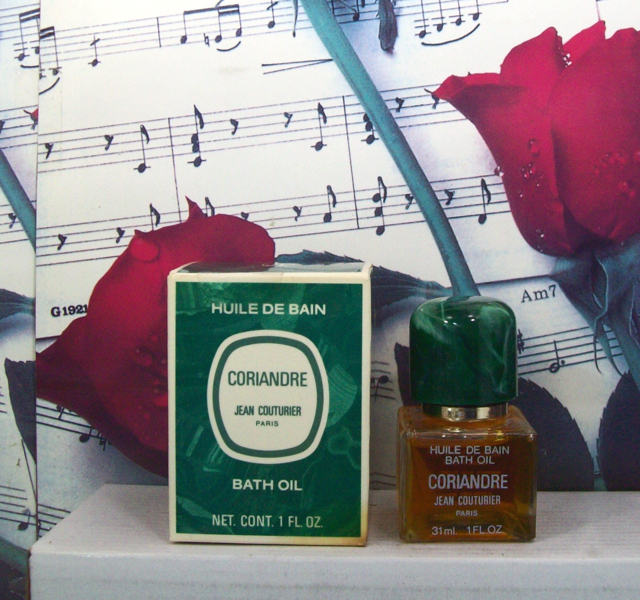 Jean Couturier Coriandre Bath Oil bottle packaging
