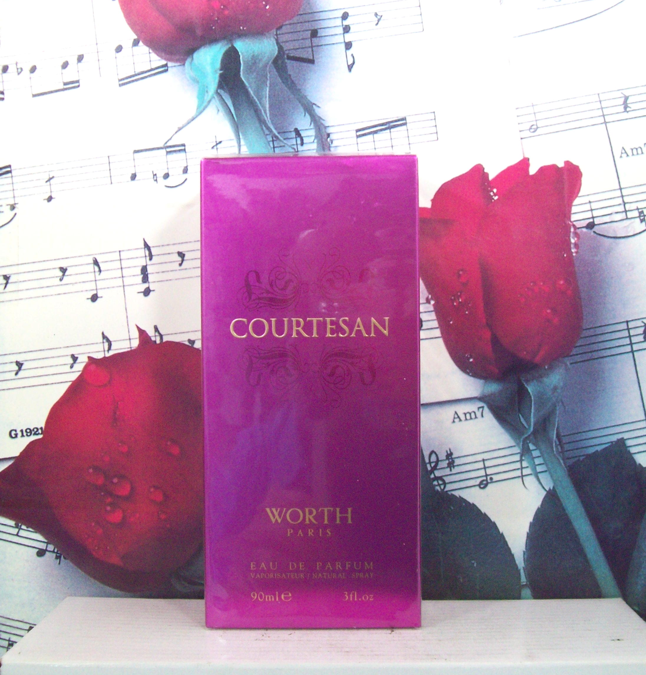 worth courtesan eau de parfum spray bottle front view