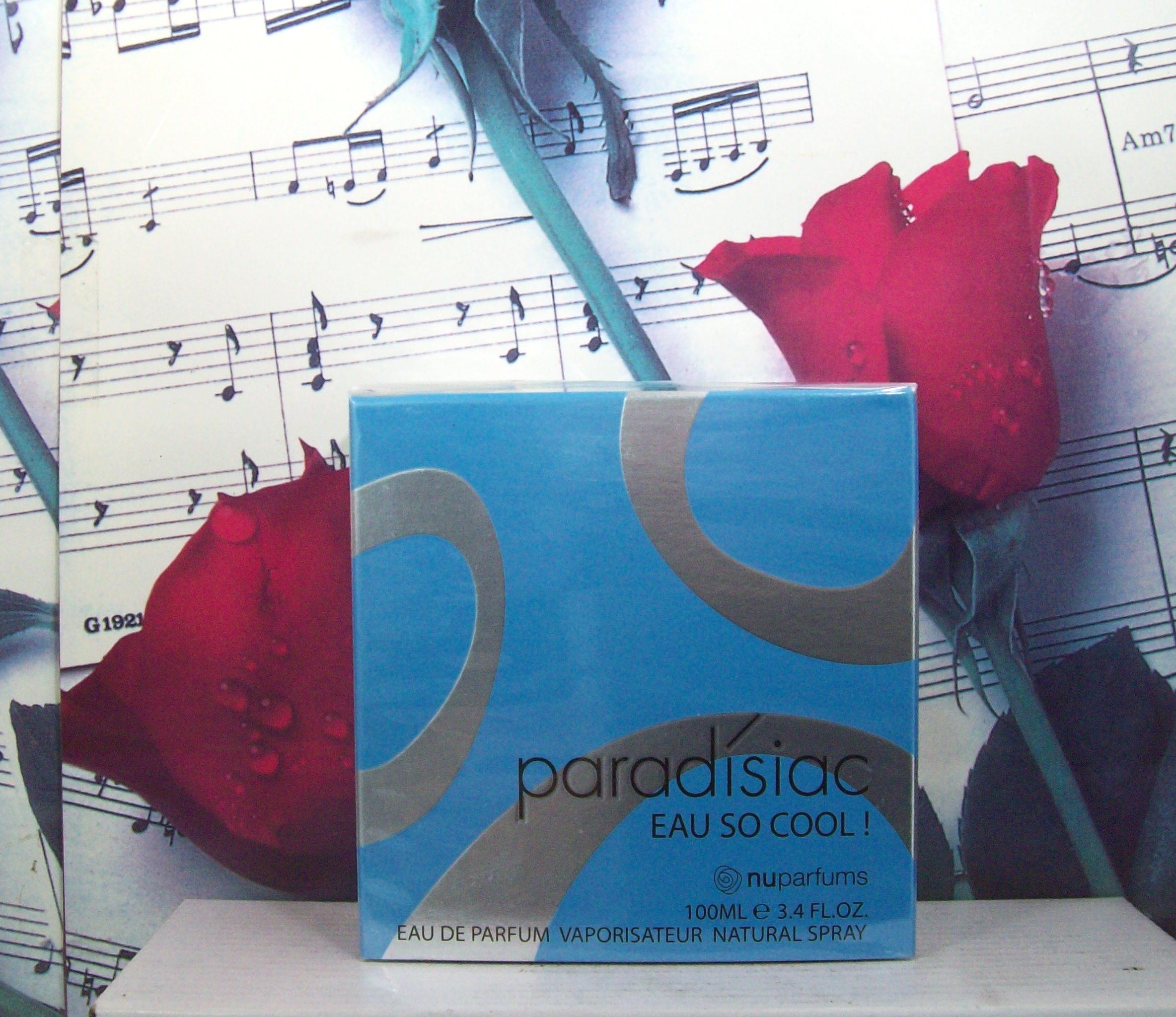NU Parfums Paradisiac Eau So Cool 3.4 OZ EDP Spray bottle front view