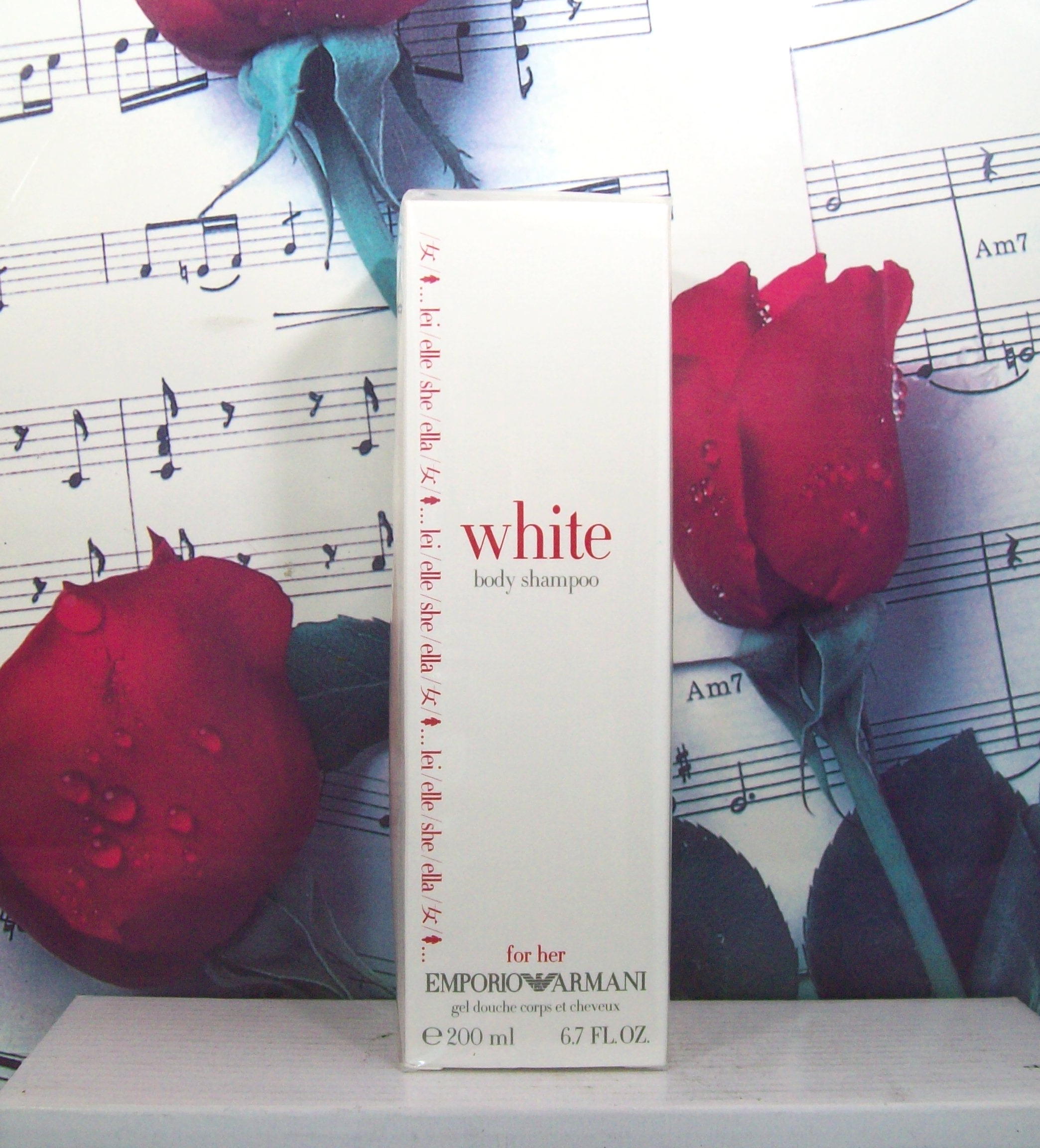 Emporio Armani White For Her Body Shampoo bottle front view
