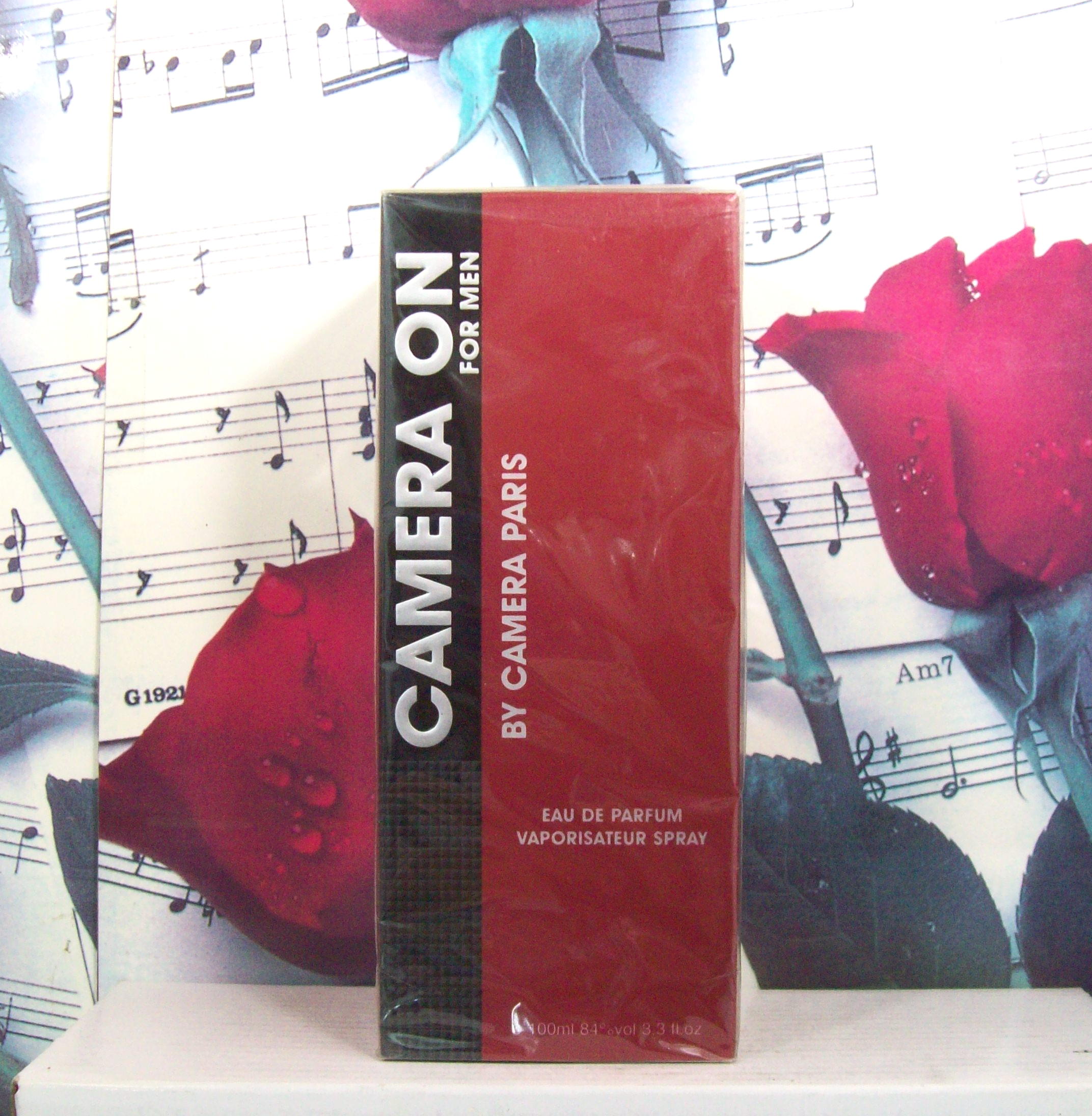 Camera On For Men 3.3 OZ. EDP Spray bottle front view
