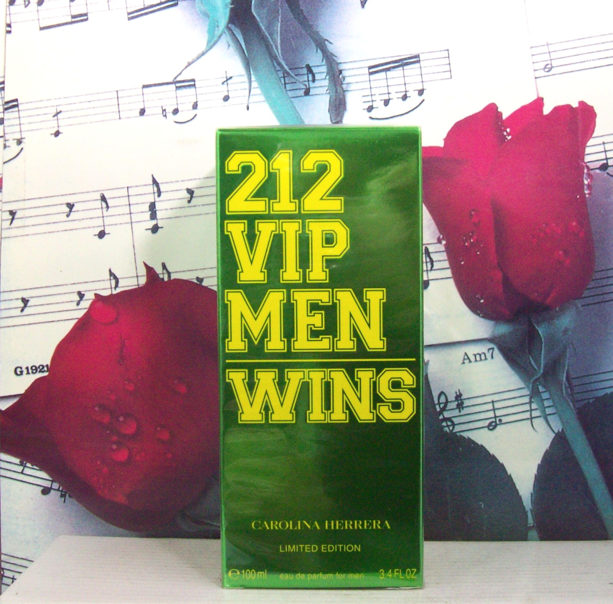 212 VIP Men Wins Limited Edition 3.4 OZ EDP Spray For Men bottle front view