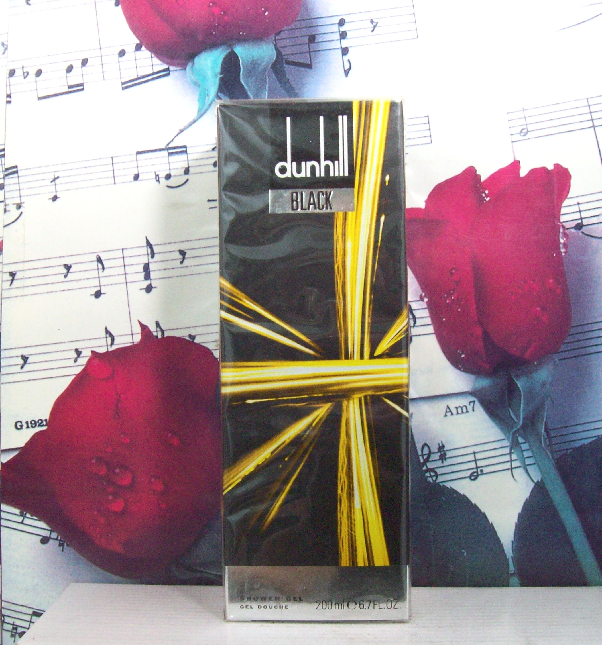 dunhill black 6.7 oz shower gel bottle front view
