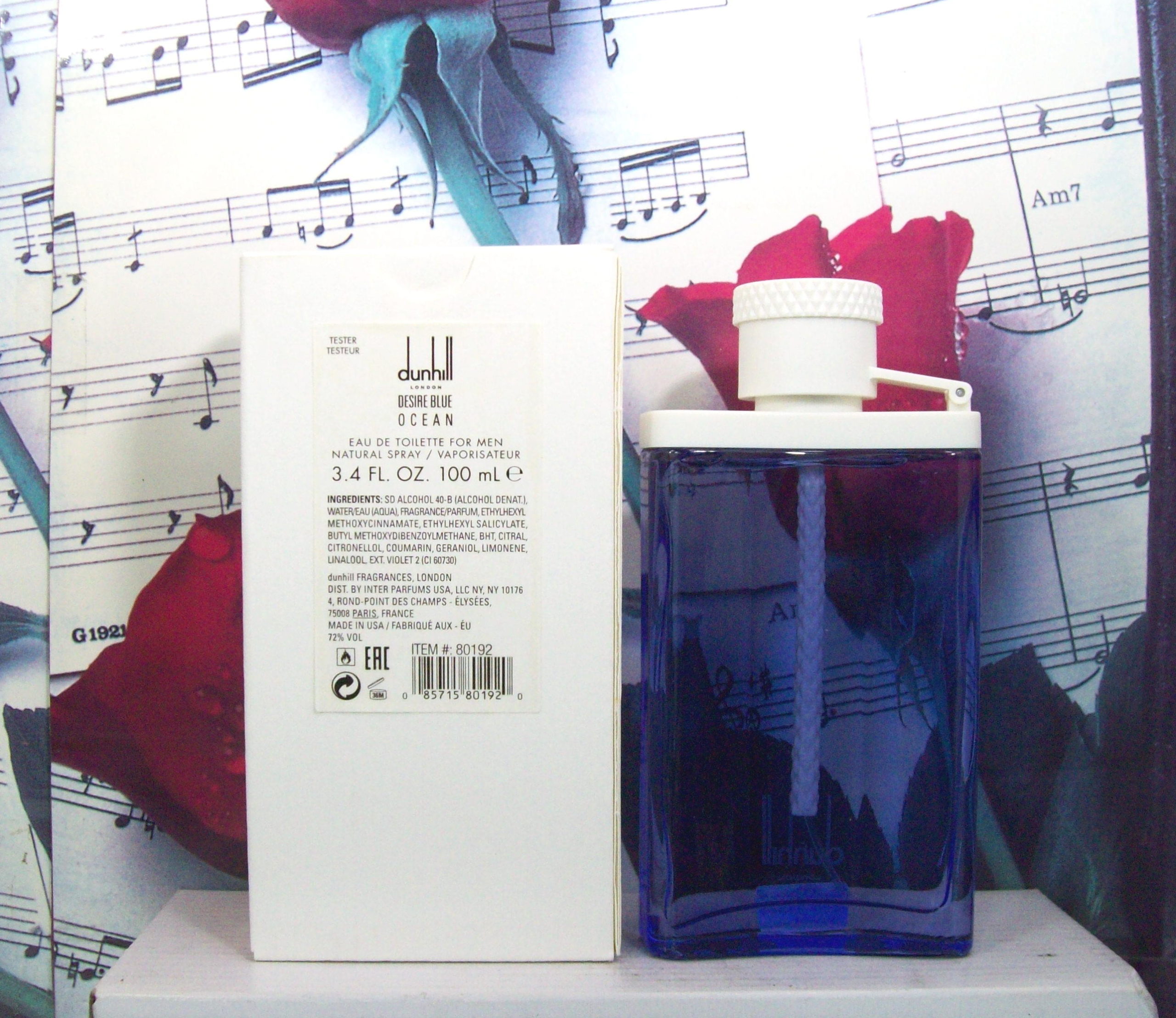 Dunhill Desire Blue Ocean EDT 3.4 oz spray bottle front view