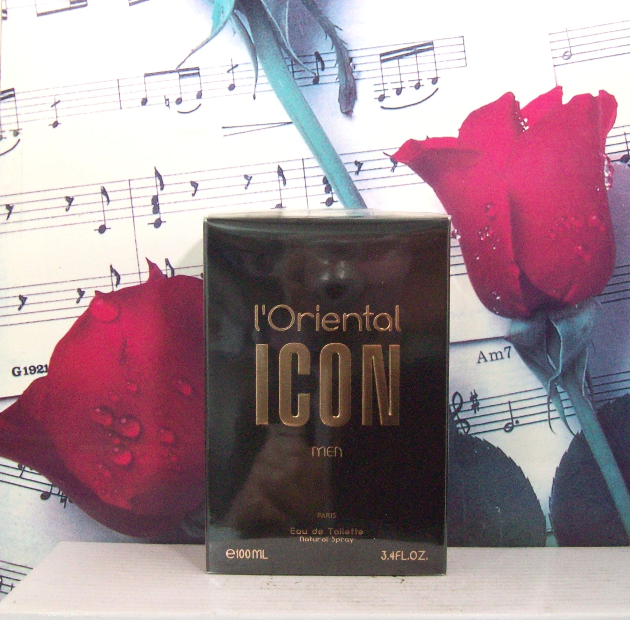 L'Oriental Icon Men 3.4 OZ EDT Spray bottle front view