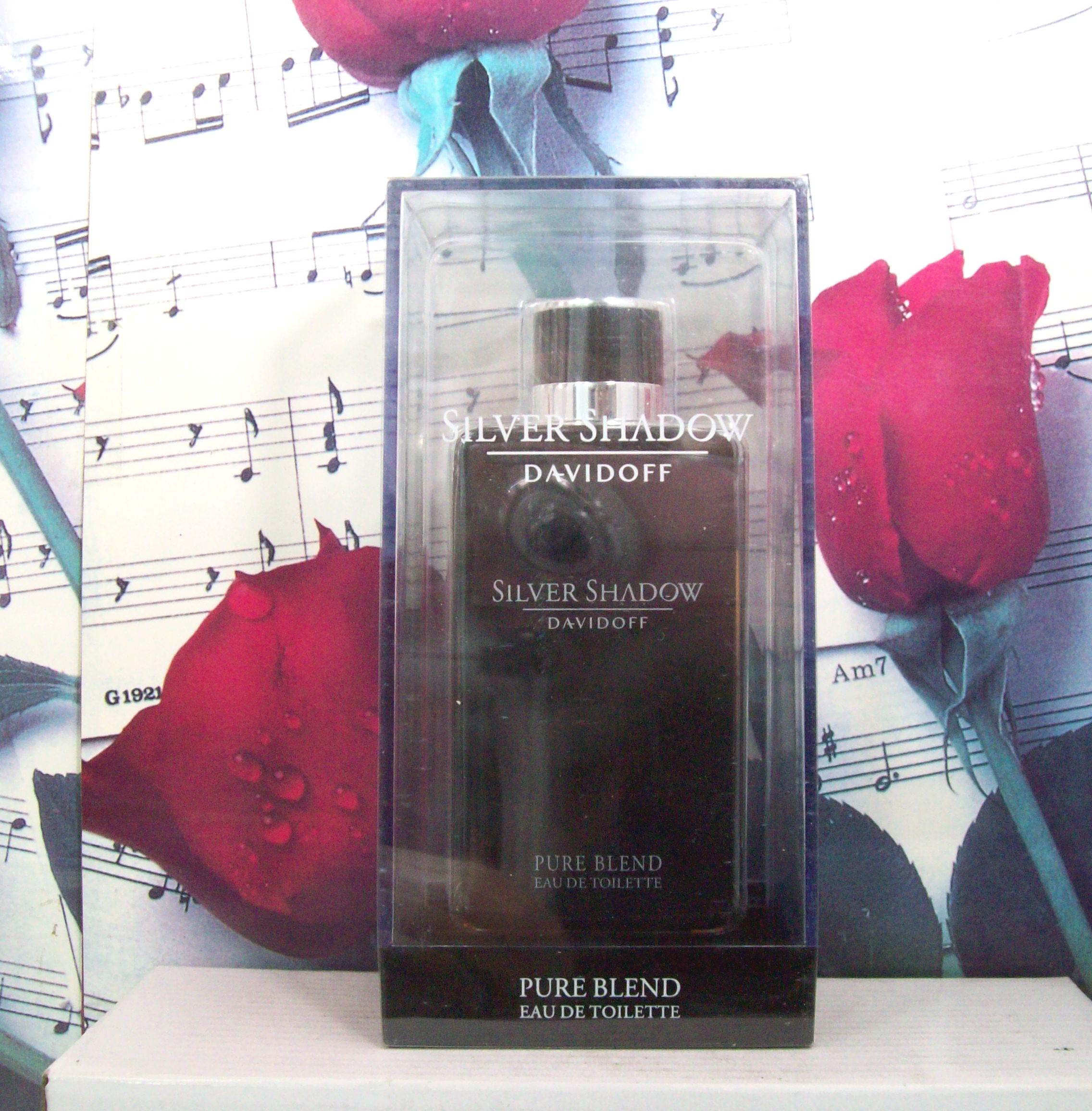Davidoff Silver Shadow Pure Blend EDT 3.4 OZ bottle front view