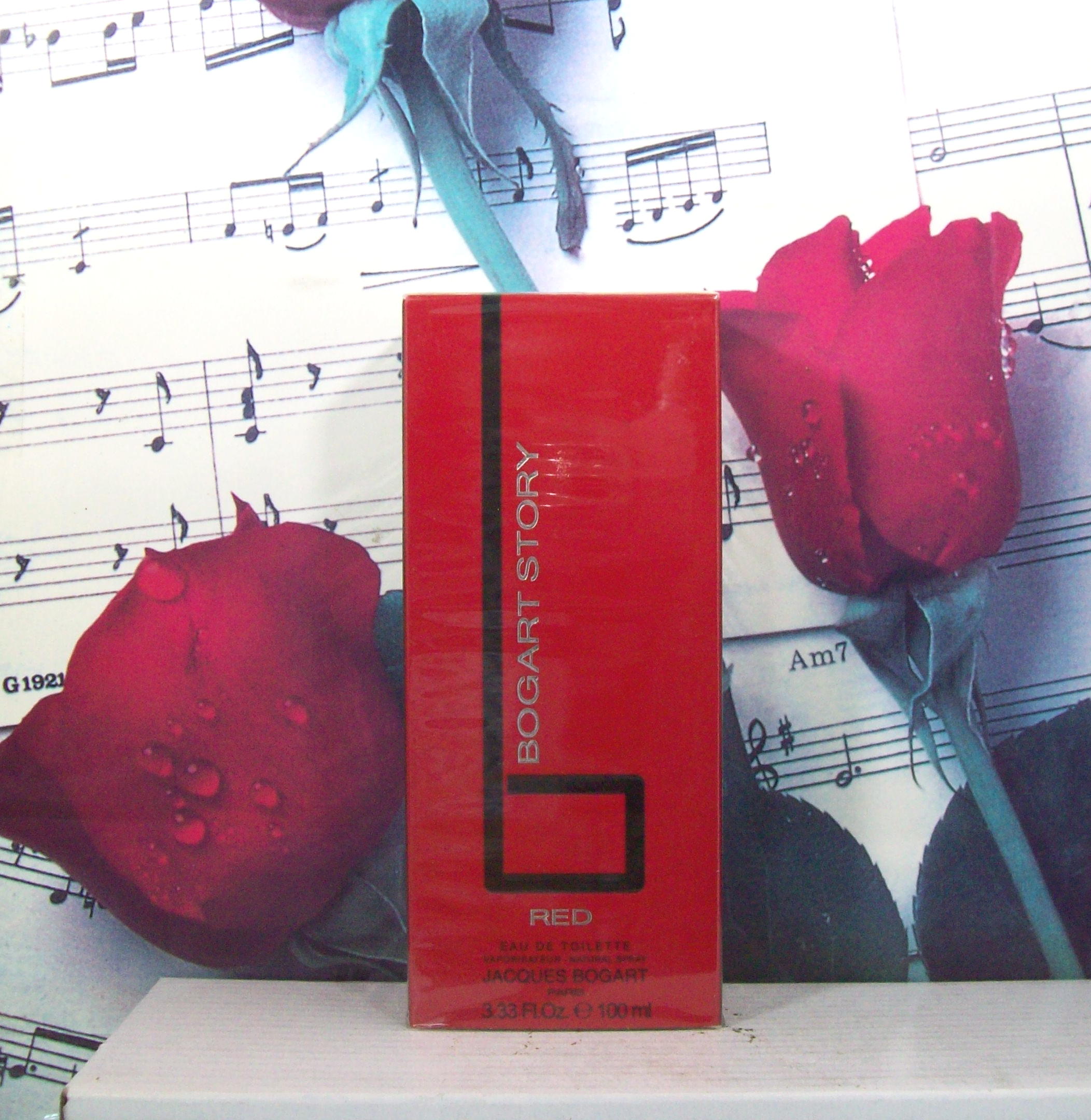 Bogart Story Red 3.33 OZ EDT Spray bottle front view
