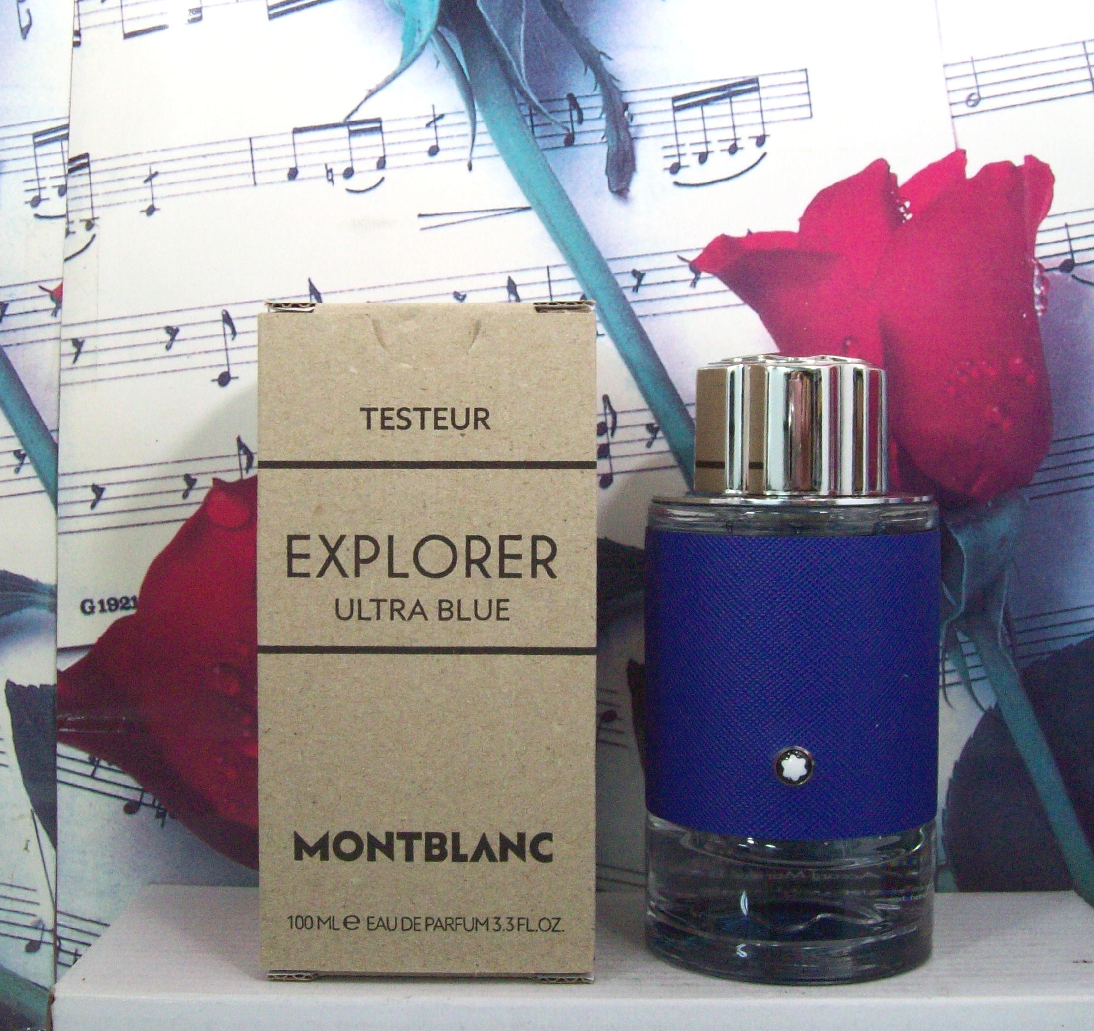 Montblanc Explorer Ultra Blue EDP 3.3 OZ bottle front view