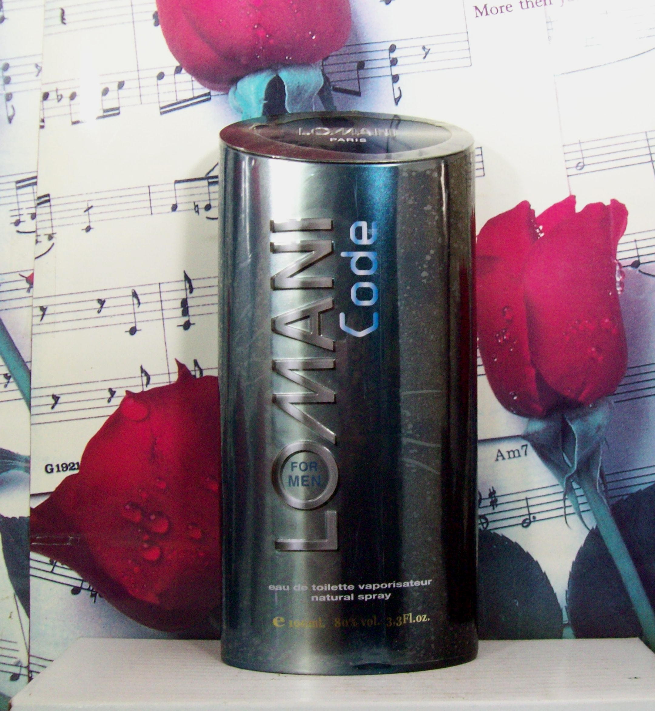Lomani Code For Men EDT 3.3 OZ Spray bottle front view