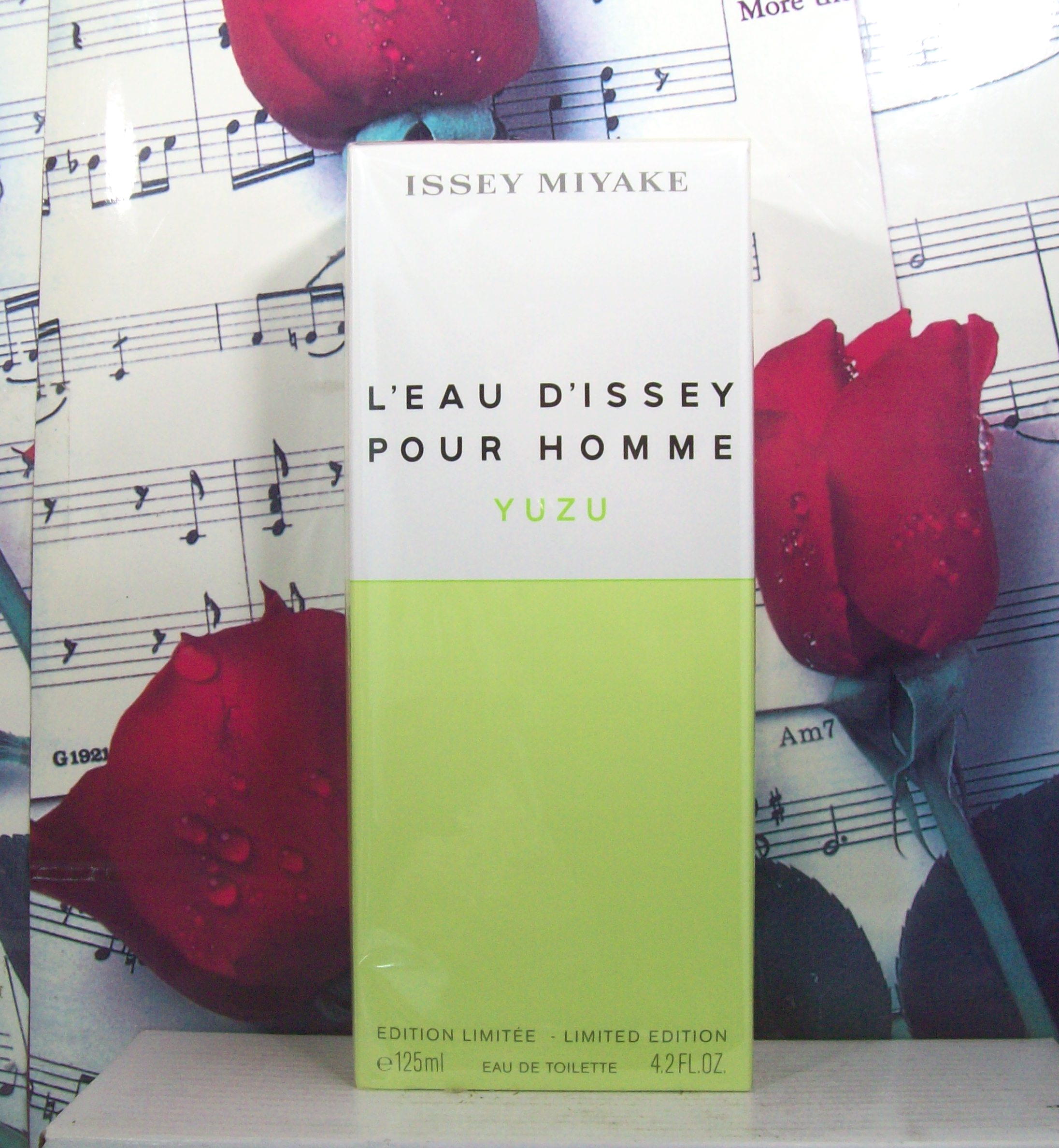 L'Eau D'Issey Yuzu EDT 4.2 oz bottle front view showing citrus fragrance design