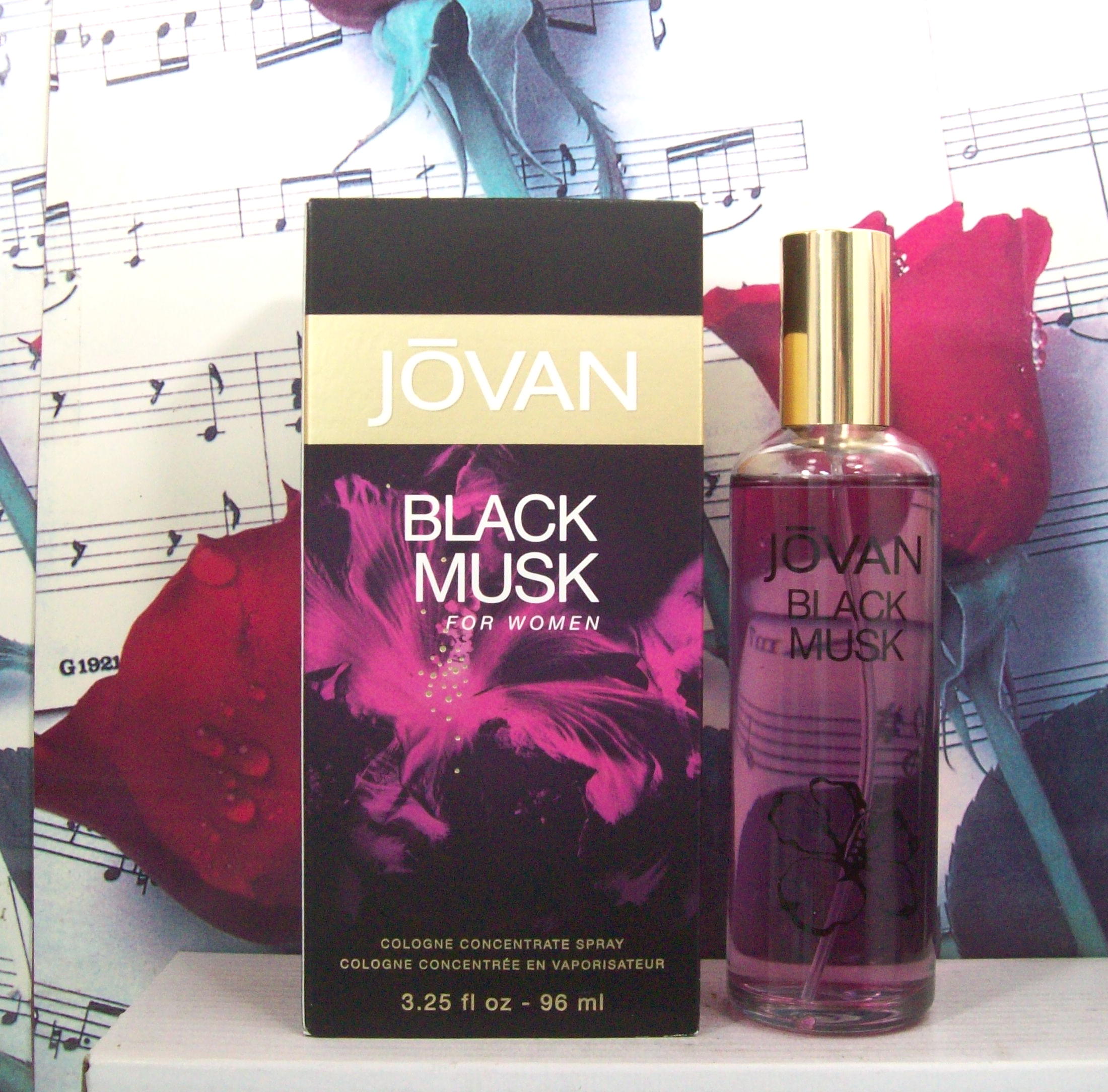 Jovan Black Musk For Women 3.25 OZ bottle front view