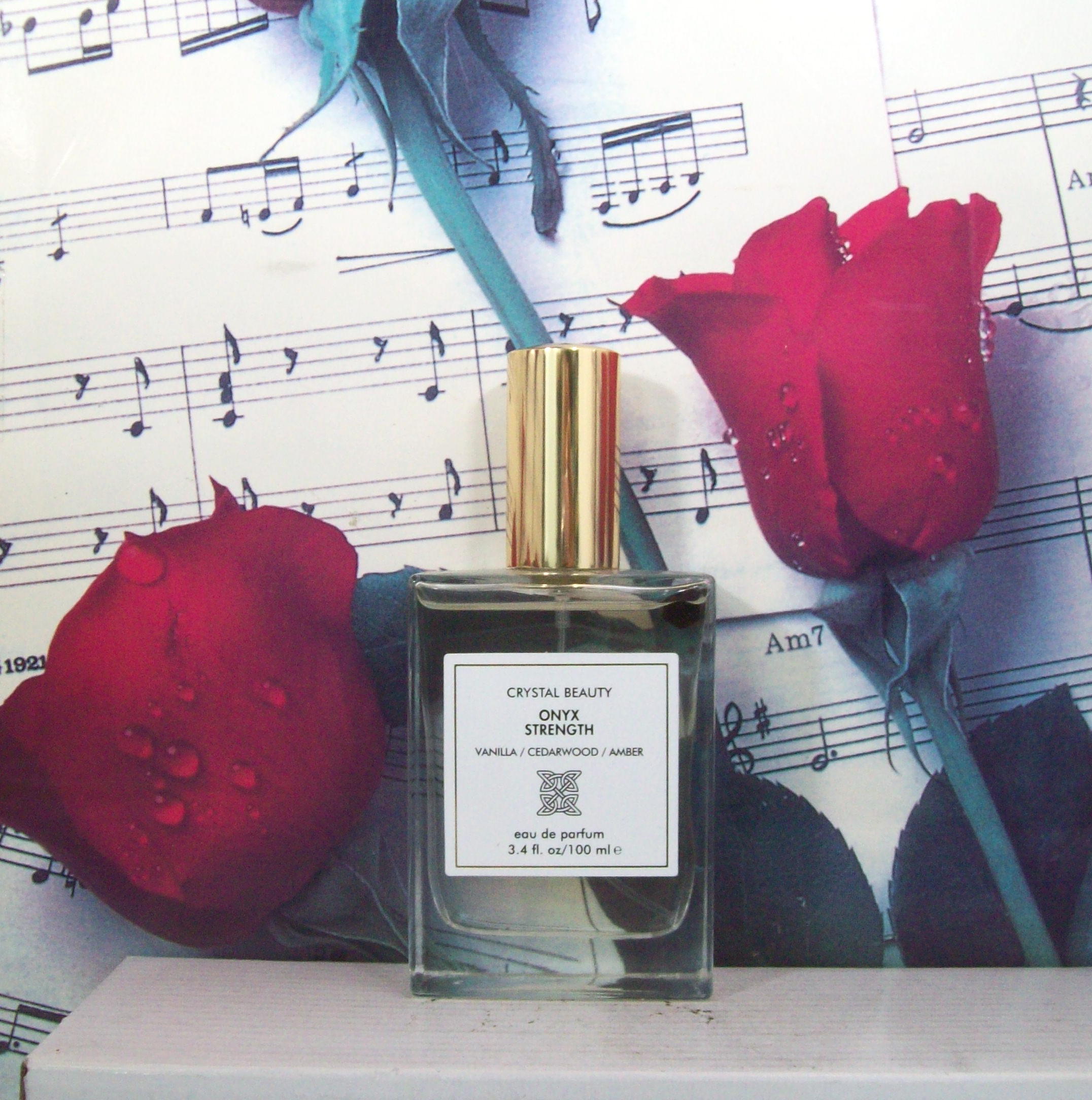 Crystal Beauty Onyx Strength Perfume 3.4 OZ. EDP Spray bottle front view