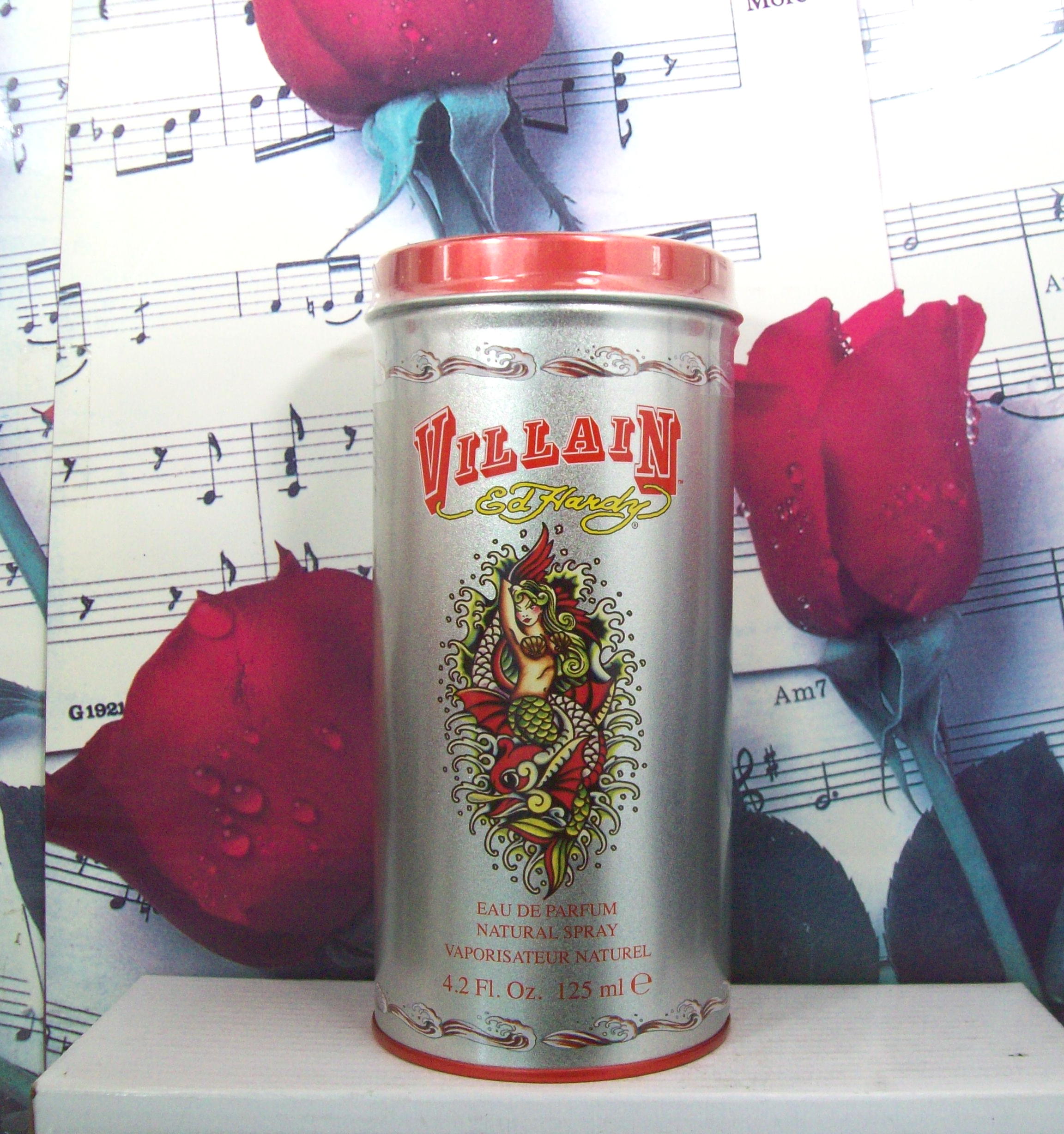 Ed Hardy Villain Eau de Parfum 4.2 OZ bottle front view