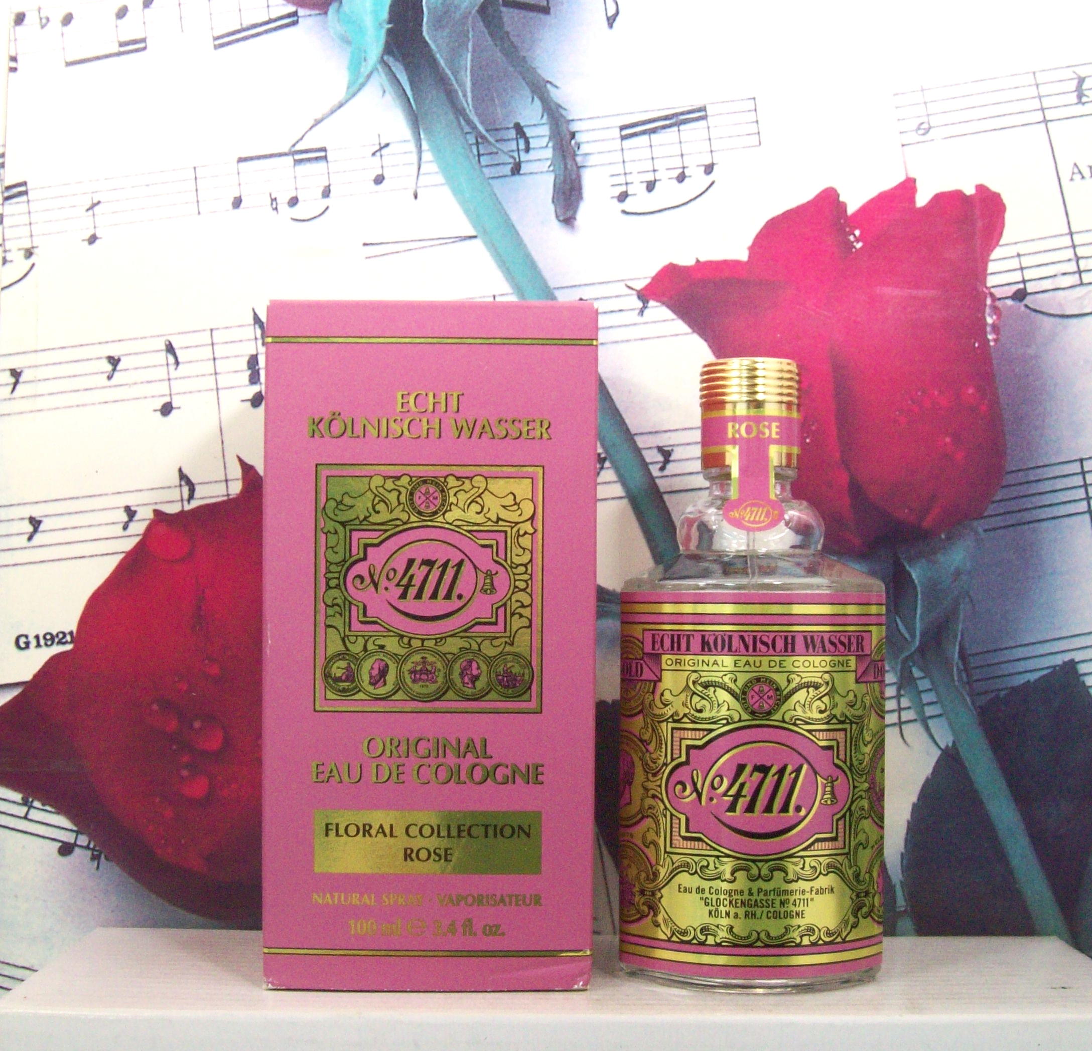 4711 Floral Collection Rose 3.4 oz EDC Spray bottle
