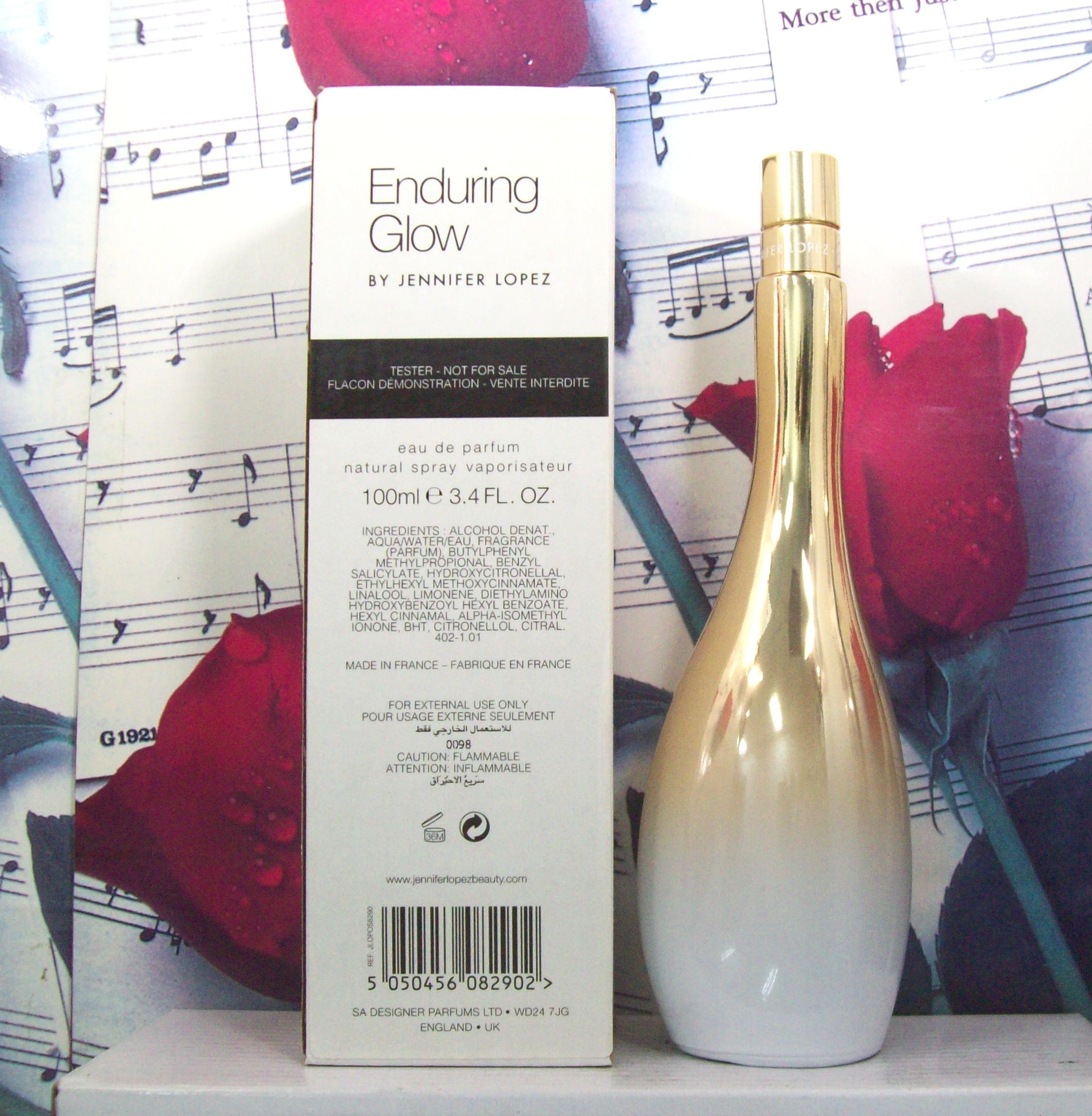 Enduring Glow By Jennifer Lopez 3.4 OZ EDP Spray bottle front