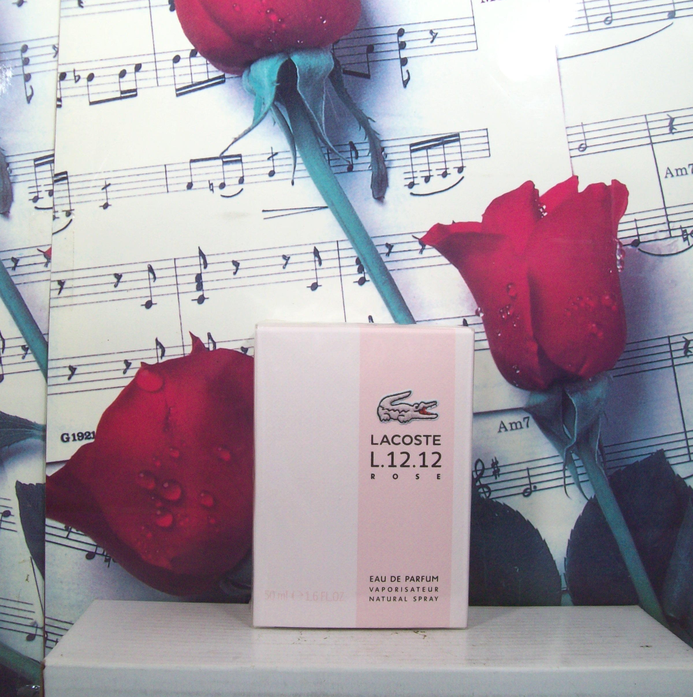 Lacoste L.12.12 Rose EDP 1.6 OZ bottle front view