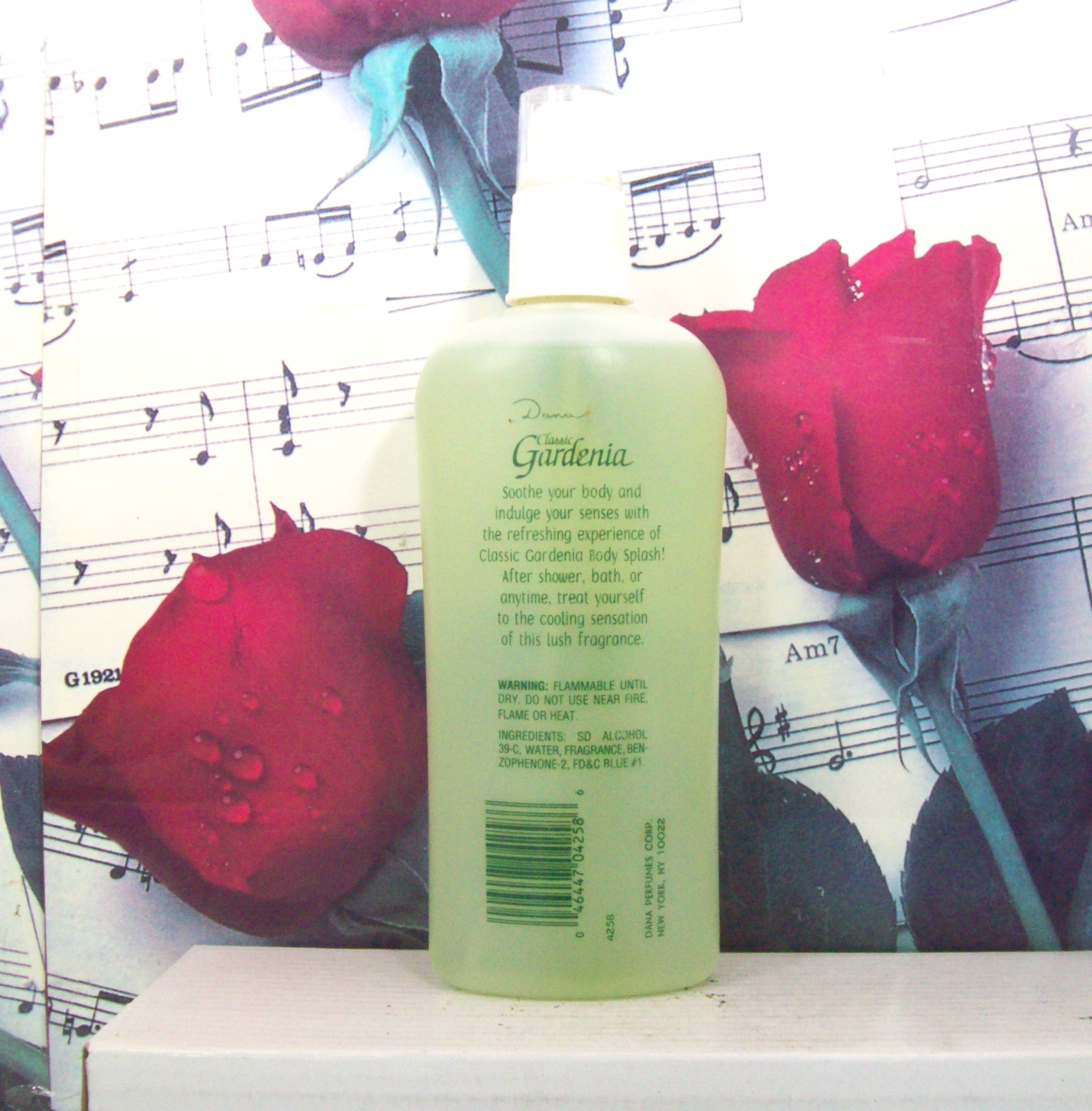 Classic Gardenia Dana 8 oz Body Spray bottle