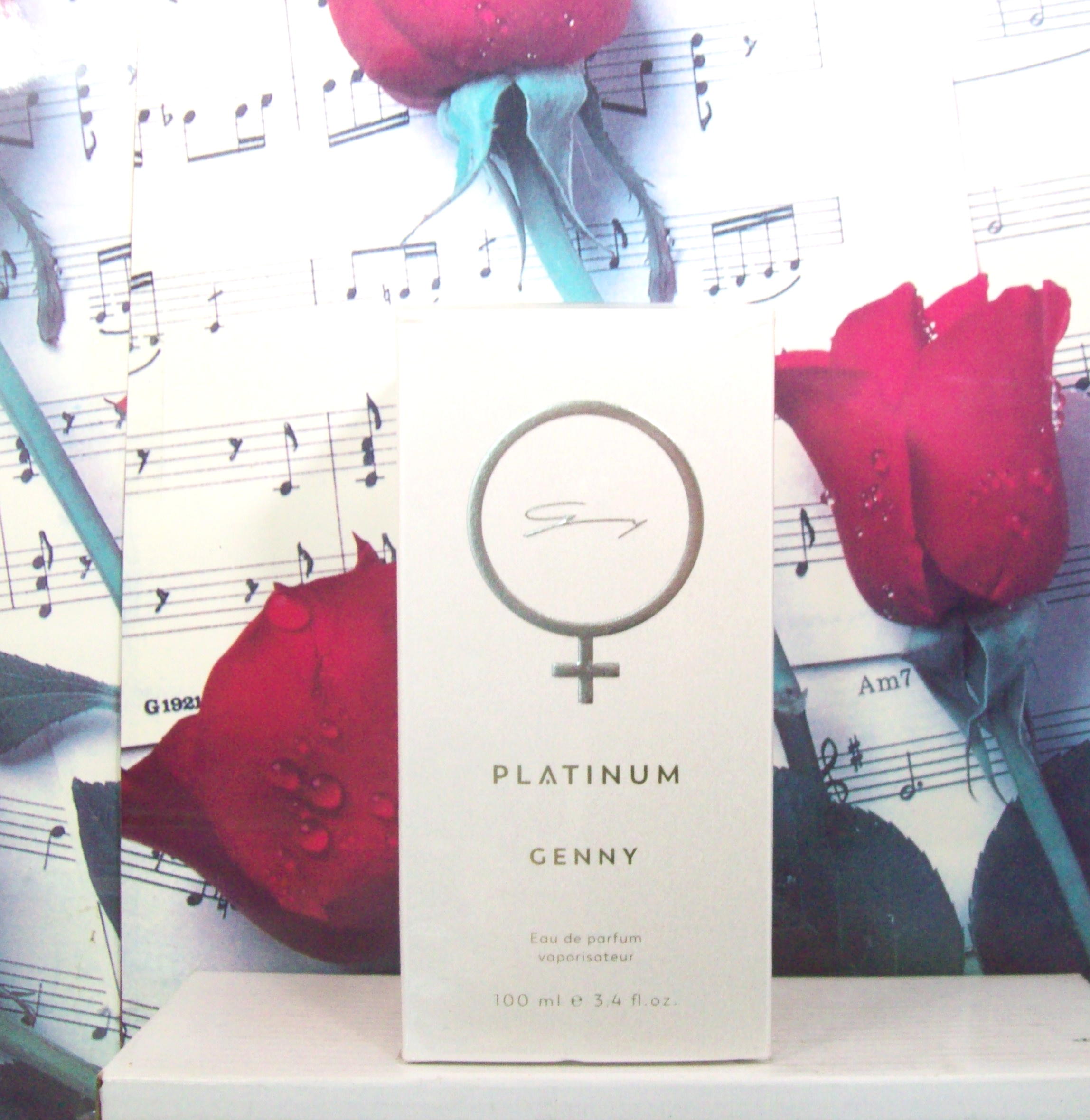 Genny Platinum 3.4 oz EDP Spray bottle front view