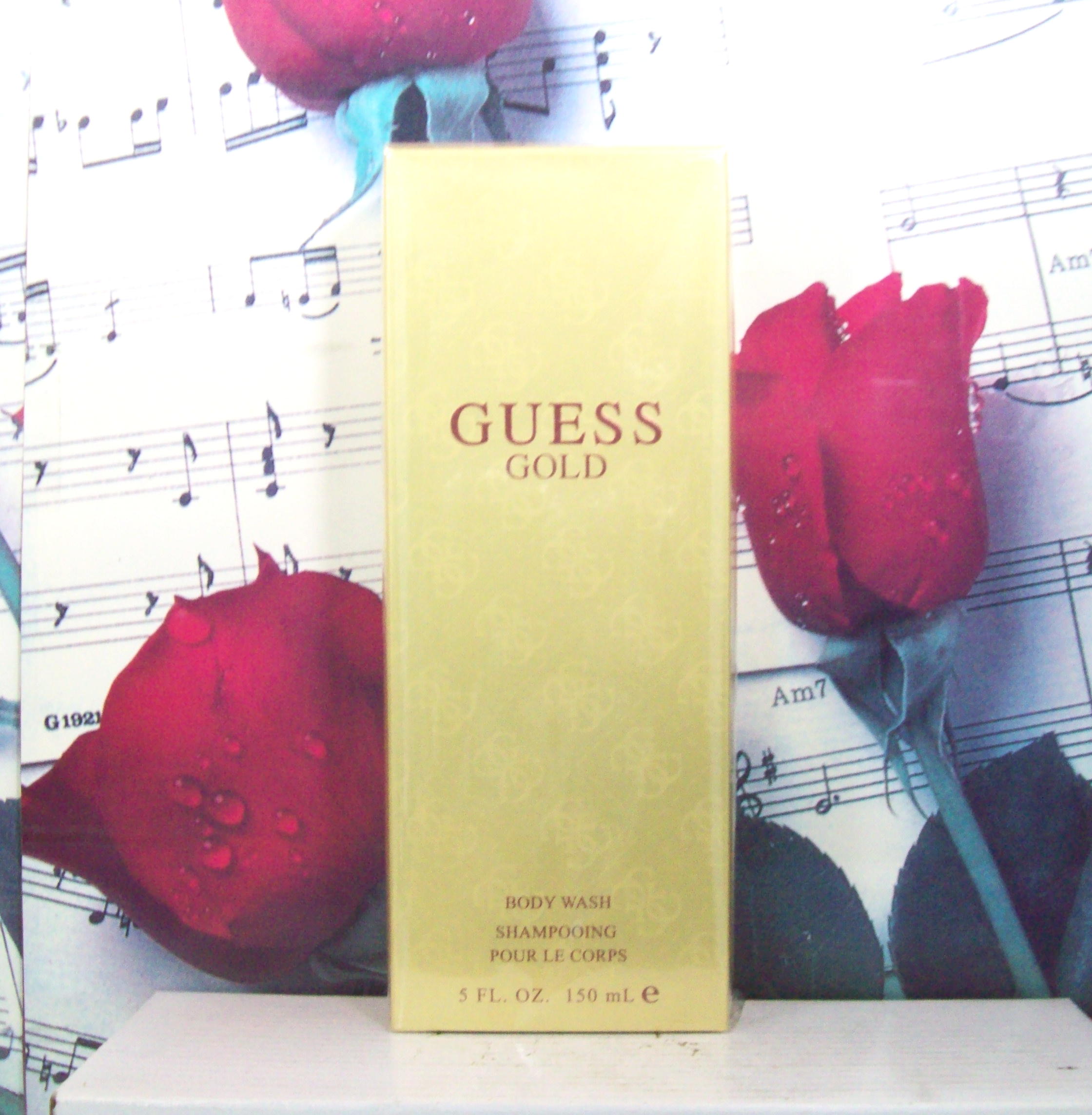 Guess Gold Woman Body Wash Shampoo bottle